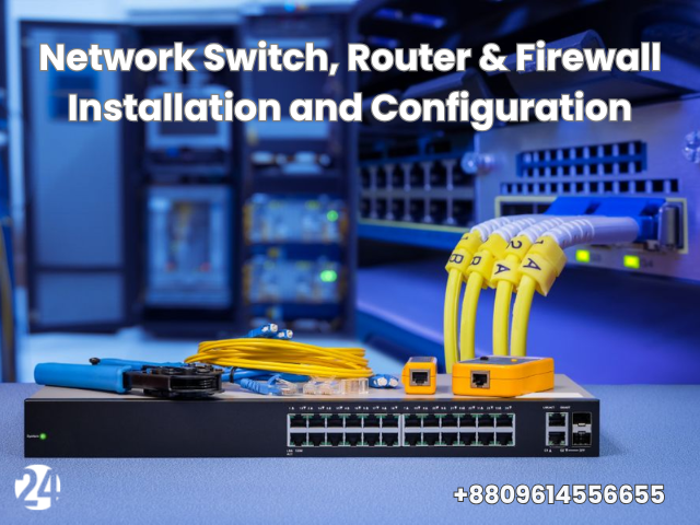 Network Switch, Router & Firewall Installation and Configuration