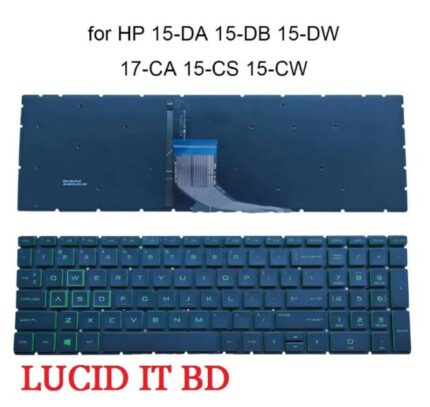 Original with backlit Laptop Keyboard for HP 15-DA 15-DB 15-DX 15-DK 15-CX 15-CN 15-CR 15-SC TPN-C136 C135 C133 15Q-DS (Blue)